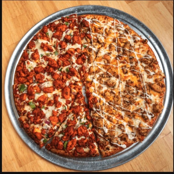 Half & Half XL Pizza.
